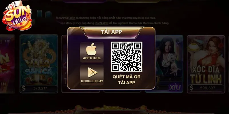 Download ứng dụng của cổng game